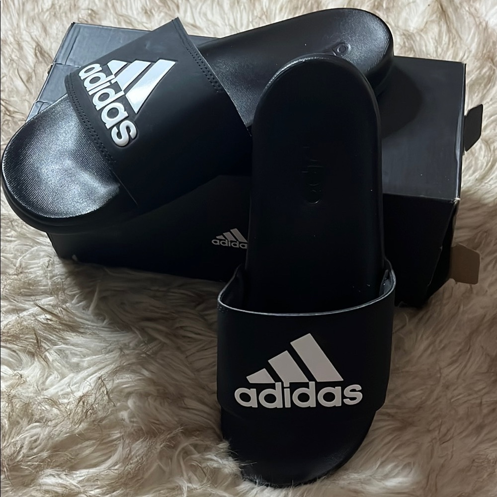Adidas Black Slide Sandals
